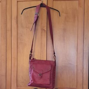Leather Red Crossbody Bag